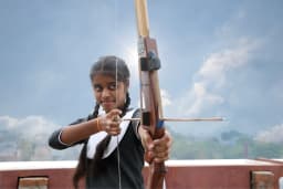 Students participating in a school activity