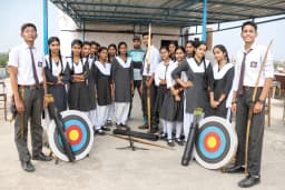 Students participating in a school activity